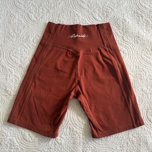 Alphalete Biker Shorts Burnt Orange Terracotta Size Small